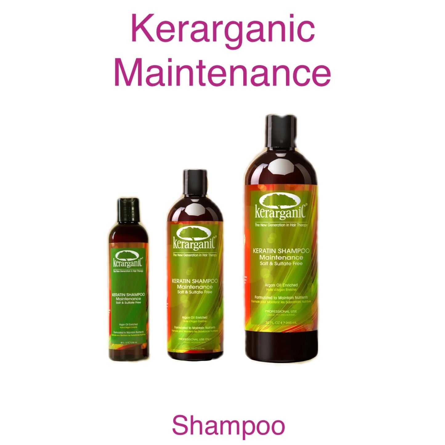 Kerarganic Post Maintenance Shampoo 236ml to 946ml