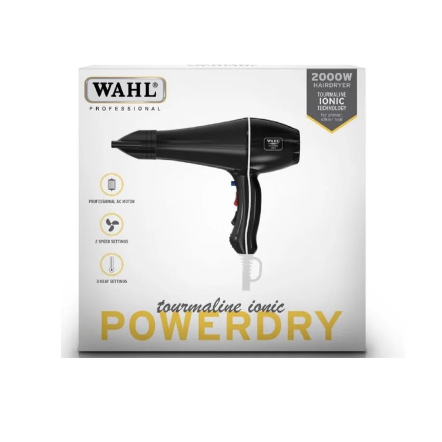 Wahl Power Dry Professional Hairdryer 2000w Black