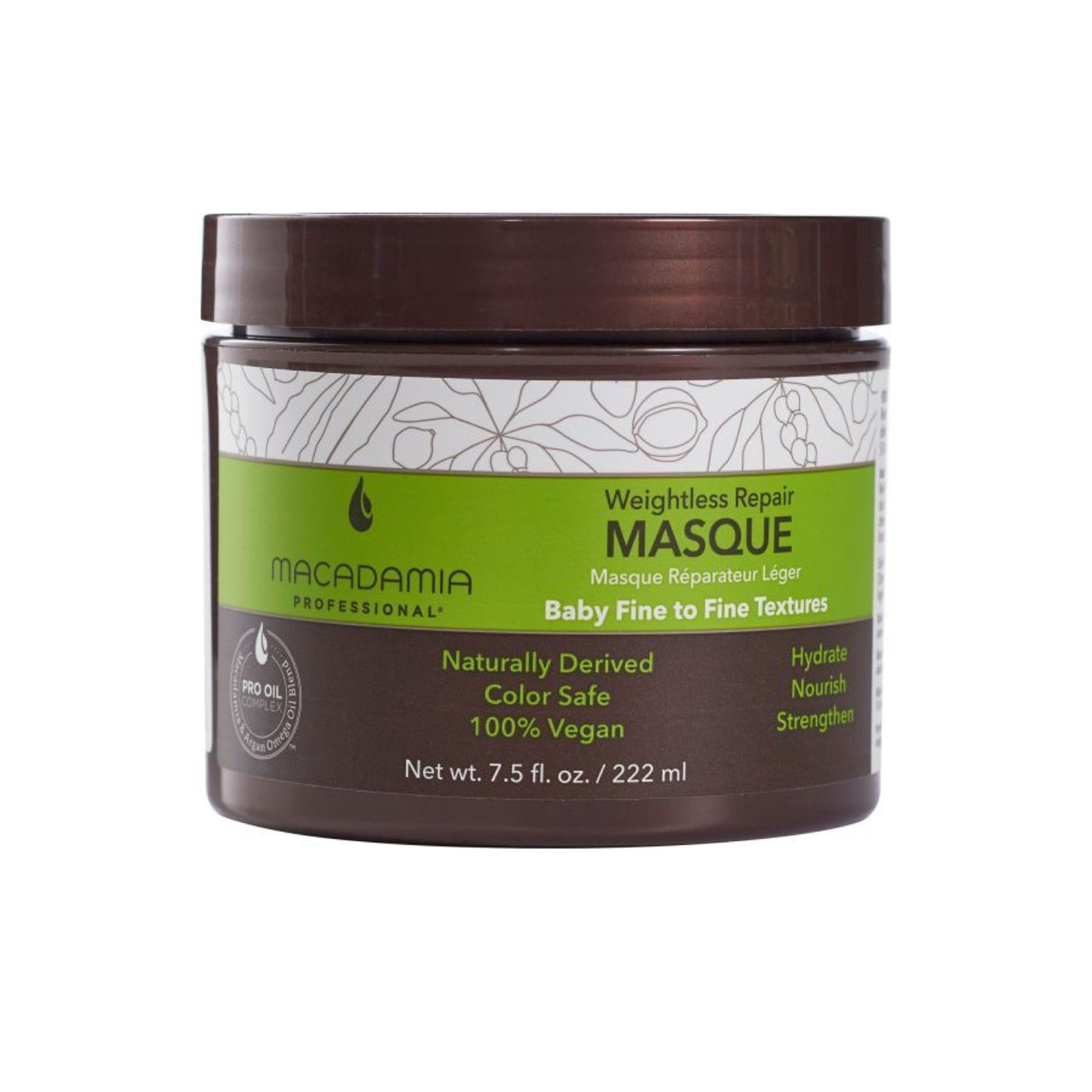 Macadamia Weightless Hair Repair Masque  Baby Fine & Fine Hair 222ml