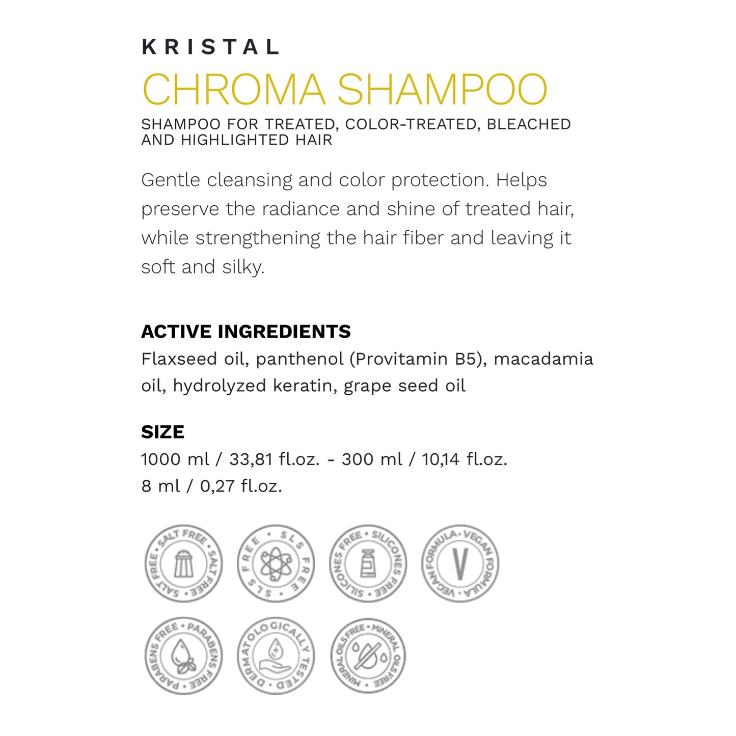 BBCOS Kristal Chroma Shampoo 300ml & 1000ml