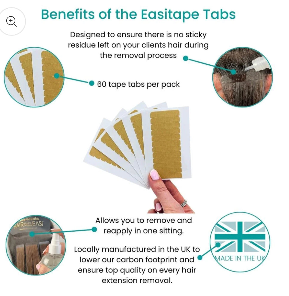Easitape Hair Extension Tape Tabs (60 per pack