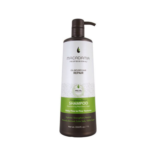 Macadamia Weightless Oil Infused Hair Repair Shampoo Baby Fine to Fine Hair 1000ml