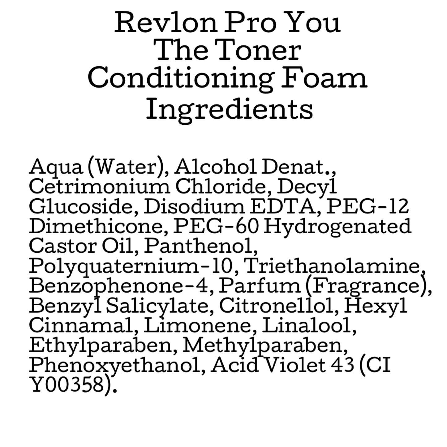 Revlon Professional Pro You The Toner Neutralising Conditioning Foam 165ml