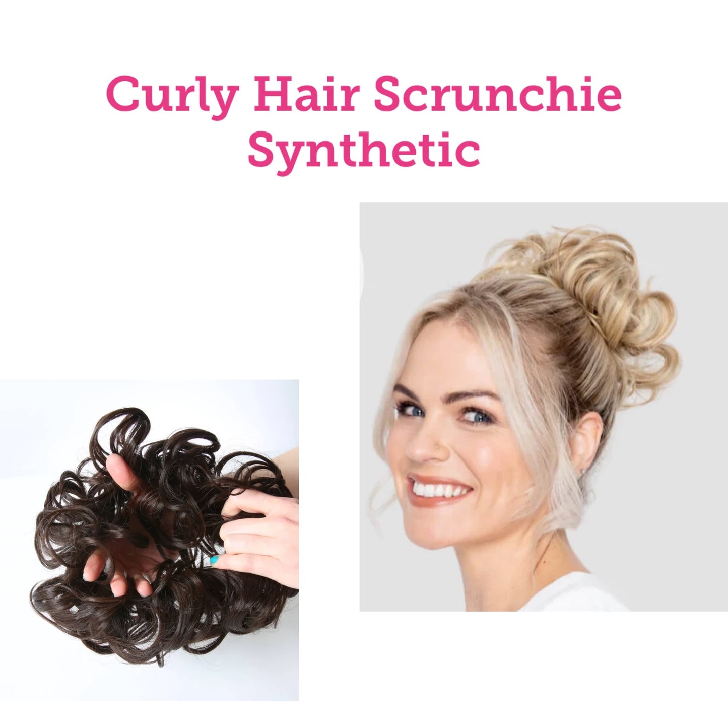 Curly Hair Scrunchie Synthetic