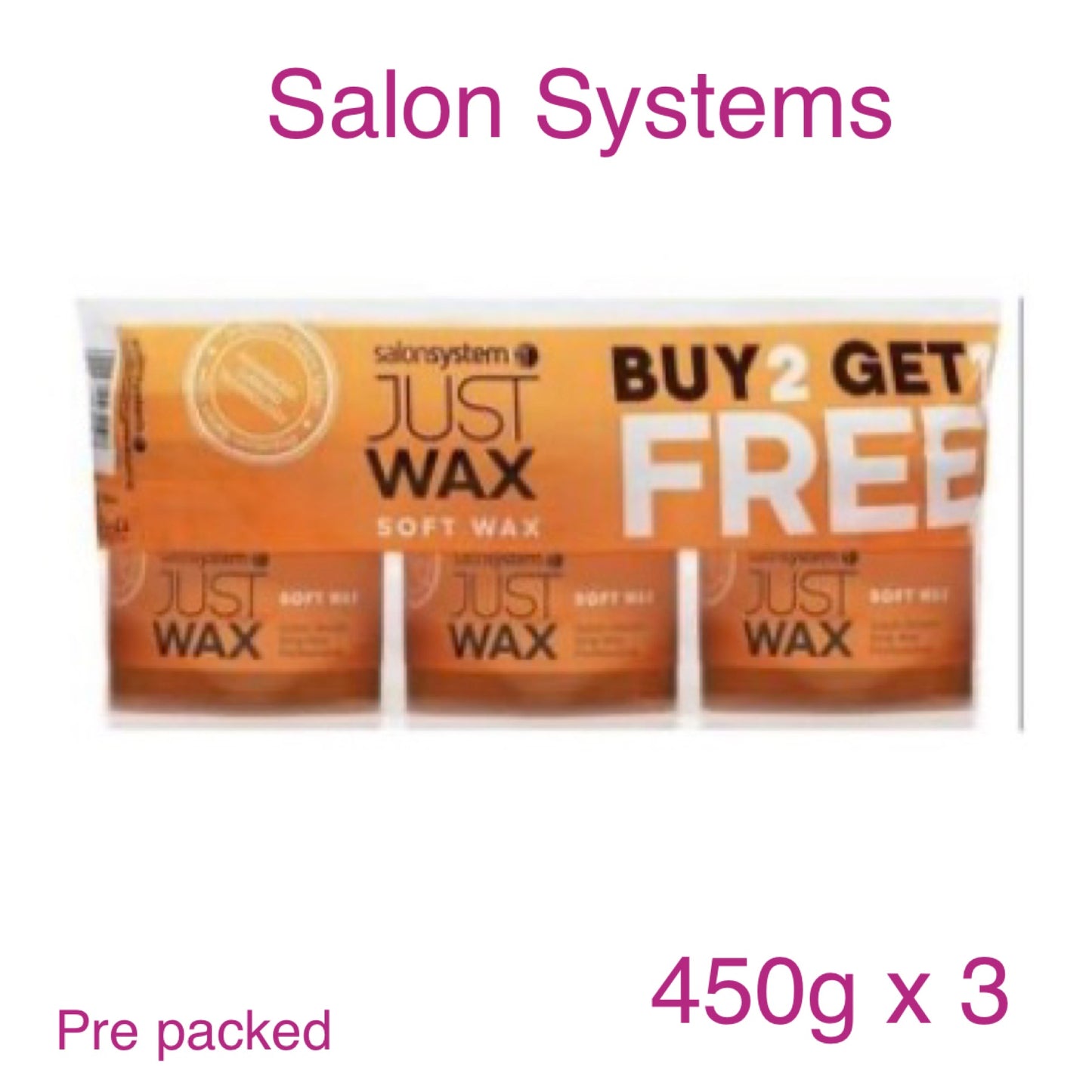Salon Systems Just Wax Soft Wax (425g) Buy 2 get 1 Free